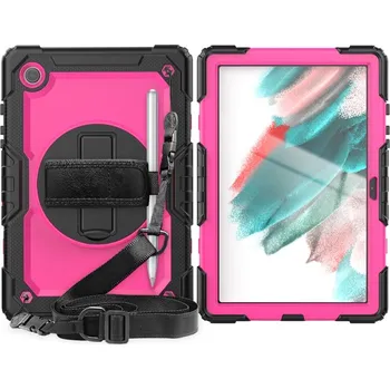 Pouzdro na tablet VSECHNONAMOBIL 59554 SOLID 360 Obal Samsung Galaxy Tab A8 (SM-X205/SM-X200) černo-růžový