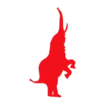 Samolepící dekorace SAMOLEPKA Slon 020 pravá (10 - červená) NA AUTO, NÁLEPKA, FÓLIE, POLEP, TUNING, VLASTNÍ TEXT, TISK, AUTOSAMOLEPKY.cz, POLEPY, OBRÁZEK, LOGO, SAMOLEPKY