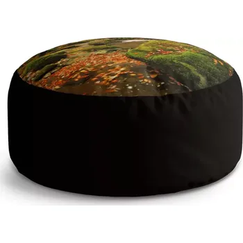 Sedací pytel Kulatý taburet Circle Most v lese: 38x48 cm - Sablio