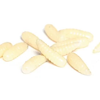 Umělá nástraha Lucky John červi Pro Maggots (bílá) 14mm 25ks