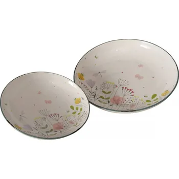 Boltze Home Keramické talíře s motivem polních květin, 2 ks