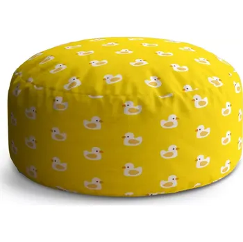 Sedací pytel Kulatý taburet Circle Bílé kachničky: 38x48 cm - Sablio