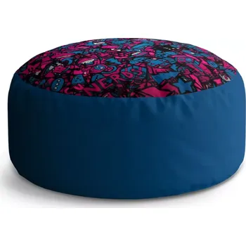 Sedací pytel Kulatý taburet Circle Kreslené obrázky: 38x48 cm - Sablio