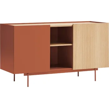 Komoda Cihlově červená dubová komoda Teulat Otto 130 x 49 cm