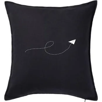 Polštář Vlaštovka - Polštář 50x50 - 50x50 - Včetně výplně ( Černá )