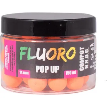 Nástraha LK Baits Pop Up Fluoro Boilies Compot N.H.D.C. 14mm 150ml
