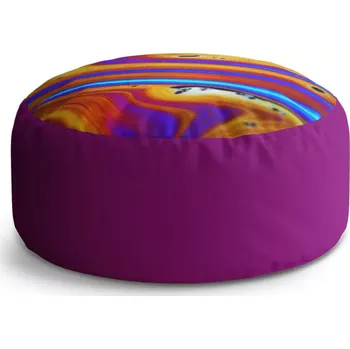 Sedací pytel Kulatý taburet Circle Barevná abstrakce: 38x48 cm - Sablio