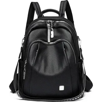 Kabelka Dámská kožená kabelka FLY FF398 Barva: Černá