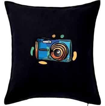 Polštář Foťák barevný - kompakt - Polštář 50x50 - 50x50 - Pouze potah ( Černá )