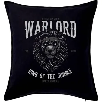 Polštář Lion warlord - Polštář 50x50 - 50x50 - Pouze potah ( Černá )