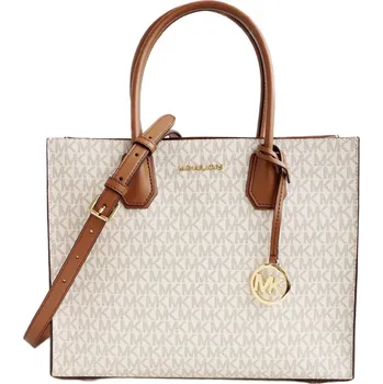 Kabelka Michael Kors large Mercer logo vanilla