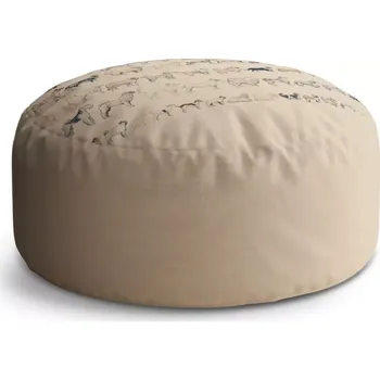 Sedací pytel Kulatý taburet Circle Psí plemena: 38x48 cm - Sablio