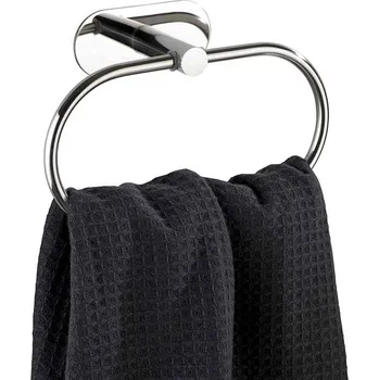 Sada koupelnových doplňků WENKO BEZ VRTÁNÍ TurboLoc OREA SHINE - Věšák na ručník, kovově lesklý