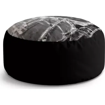 Sedací pytel Kulatý taburet Circle Rozbité sklo: 38x48 cm - Sablio