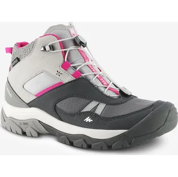 Pánská obuv QUECHUA Dívčí turistické kotníkové nepromokavé boty Crossrock šedé 37 ŠEDÁ