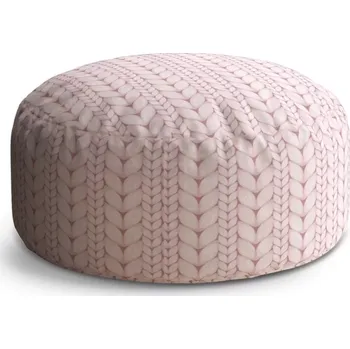 Sedací pytel Kulatý taburet Circle Starorůžové pletení: 38x48 cm - Sablio