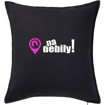 Polštář Magnet na debily - Polštář 50x50 - 50x50 - Pouze potah ( Černá )