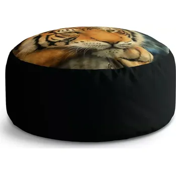 Sedací pytel Kulatý taburet Circle Tygr: 38x48 cm - Sablio