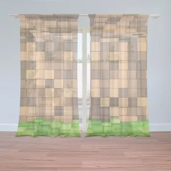 Záclona Záclony Blocks 3D: 2 ks - 150x250 cm - Sablio