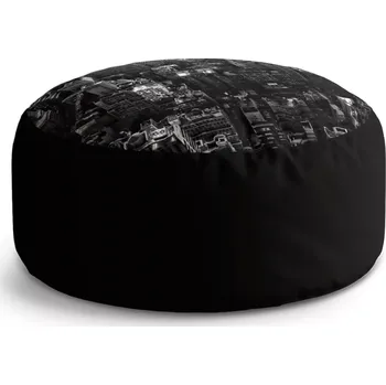 Sedací pytel Kulatý taburet Circle Mrakodrapy 3: 38x48 cm - Sablio
