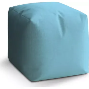 Taburet Taburet Kostka Blankytně modrá: 40x40x40 cm - Sablio