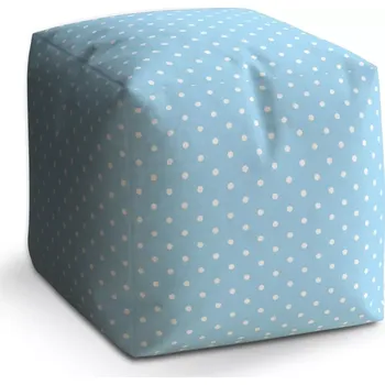 Taburet Taburet Kostka Bílé tečky na modré: 40x40x40 cm - Sablio