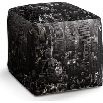 Taburet Taburet Kostka Mrakodrapy 3: 40x40x40 cm - Sablio