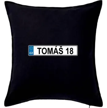 Polštář SPZ Tomáš 18 - Polštář 50x50 - 50x50 - Pouze potah ( Černá )