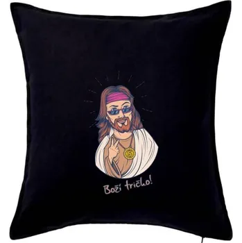 Polštář Boží tričko - Polštář 50x50 - 50x50 - Pouze potah ( Černá )