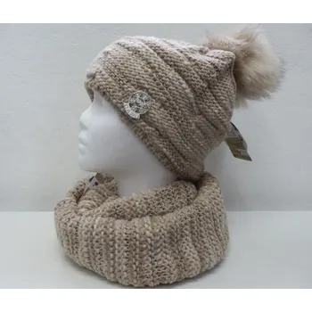 Nákrčník Pletený nákrčník / tunel CAPU hnědý melír (2710)