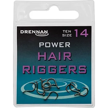 Rybářský háček Drennan háčky bez protihrotu Power Hair Riggers Barbless vel. 16