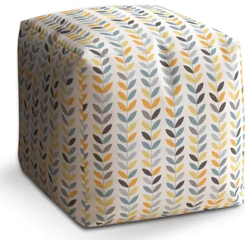 Taburet Taburet Kostka Barevné lístky: 40x40x40 cm - Sablio