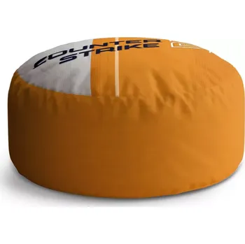 Sedací pytel Kulatý taburet Circle Counter Strike 2 Oranžová: 38x48 cm - Sablio