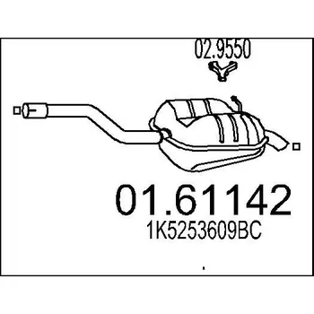 Auto-moto Zadní tlumič výfuku MTS 01.61142