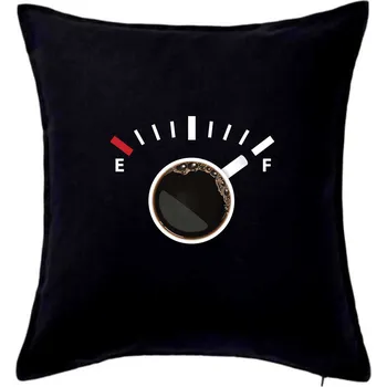 Polštář Káva jako palivo - Polštář 50x50 - 50x50 - Pouze potah ( Černá )