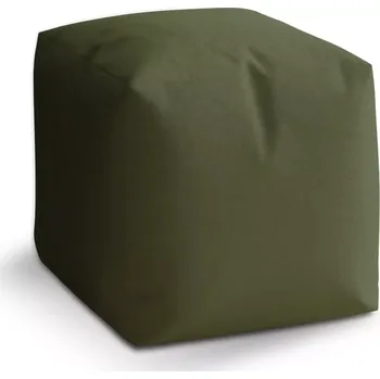 Taburet Taburet Kostka Vojenská zelená: 40x40x40 cm - Sablio