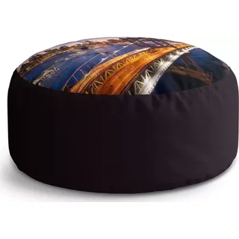 Sedací pytel Kulatý taburet Circle Most v New Yorku: 38x48 cm - Sablio