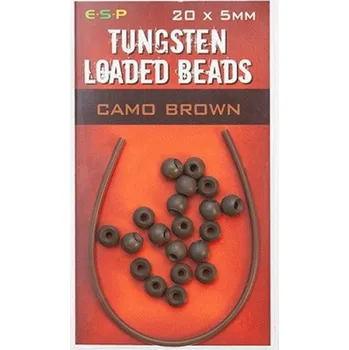 ESP tungstenové korálky Tungsten Loaded Bead 5 mm Brown
