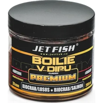 Boilies Jet Fish Boilie V Dipu Premium Clasicc Biocrab Losos 200ml Průměr: 20mm