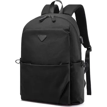 Městský batoh Canvasio pánský batoh s USB Patras Černý 28 l Canvasio 97k-cube