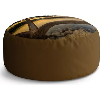 Sedací pytel Kulatý taburet Circle Strom u jezera: 38x48 cm - Sablio