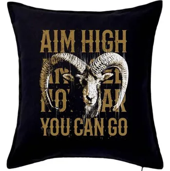 Polštář Goat high - Polštář 50x50 - 50x50 - Pouze potah ( Černá )