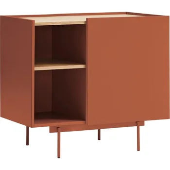 Komoda Cihlově červená dubová komoda Teulat Otto 90 x 45 cm