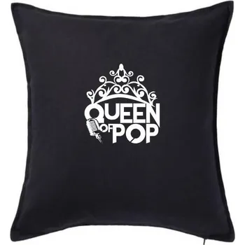 Polštář Queen of Pop - Polštář 50x50 - 50x50 - Pouze potah ( Černá )