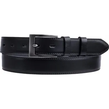 Opasek Kožený společenský pásek 30-020-10-60 černý 110 cm