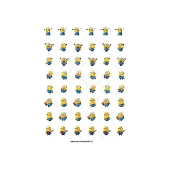 Jedlá dekorace na dort MIMONI s139