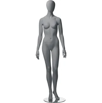 Figurína Metro Female, postoj 1, dámská figurína, abstraktní hlava, šedá, nano – povrchová úprava