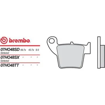 Motodíl Zadní brzdové destičky Brembo Honda 450 CRF RX EFI 2017 - 2018 směs TT