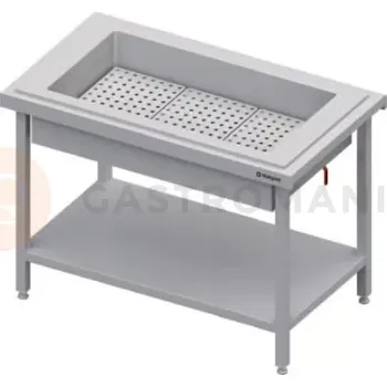 Kuchyňská linka Centrální stůl s vanou, 3xGN 1/1, vrchní deska z nerezové oceli | STALGAST, ST 102