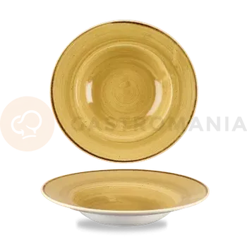 Talíř Hluboký talíř hořčicový s širokým okrajem 24 cm | CHURCHILL, Stonecast Mustard Seed Yellow